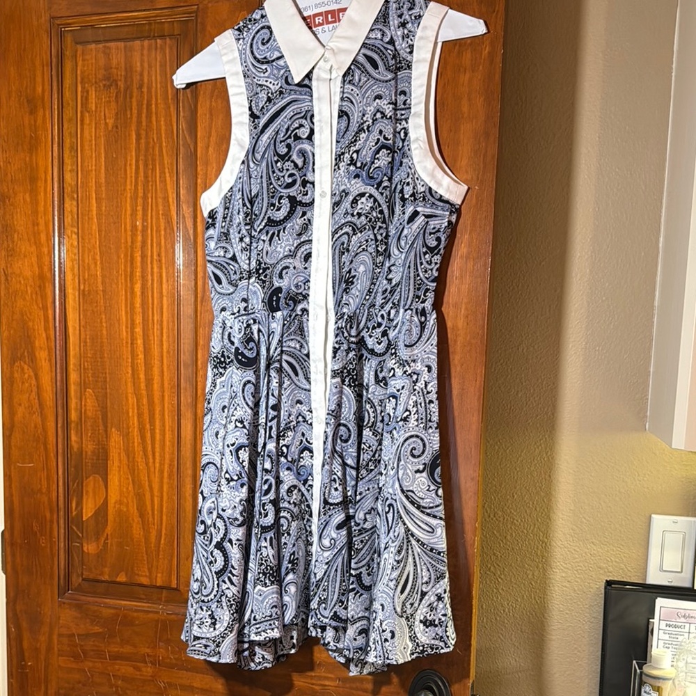 Trina Turk Black and White Paisley Dress